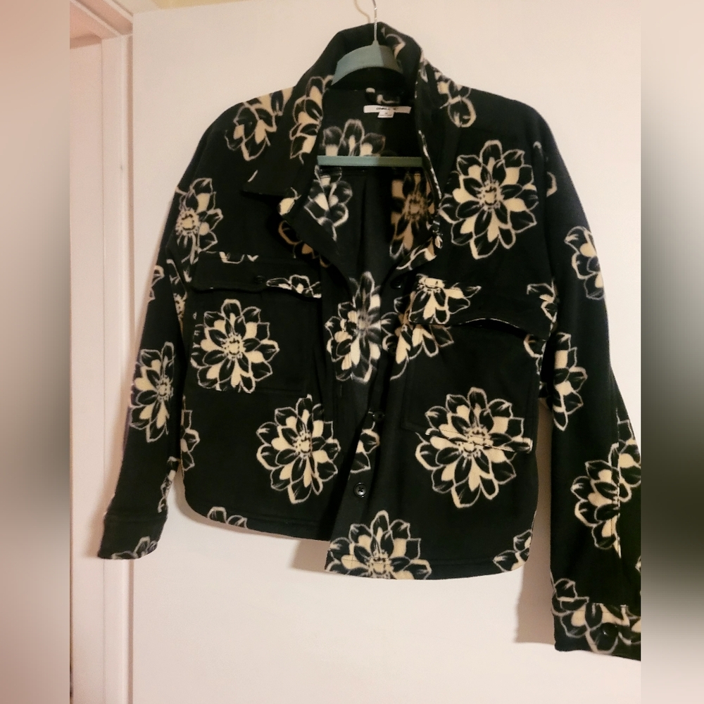 Oneil Floral Black and Cream Women's Jacket